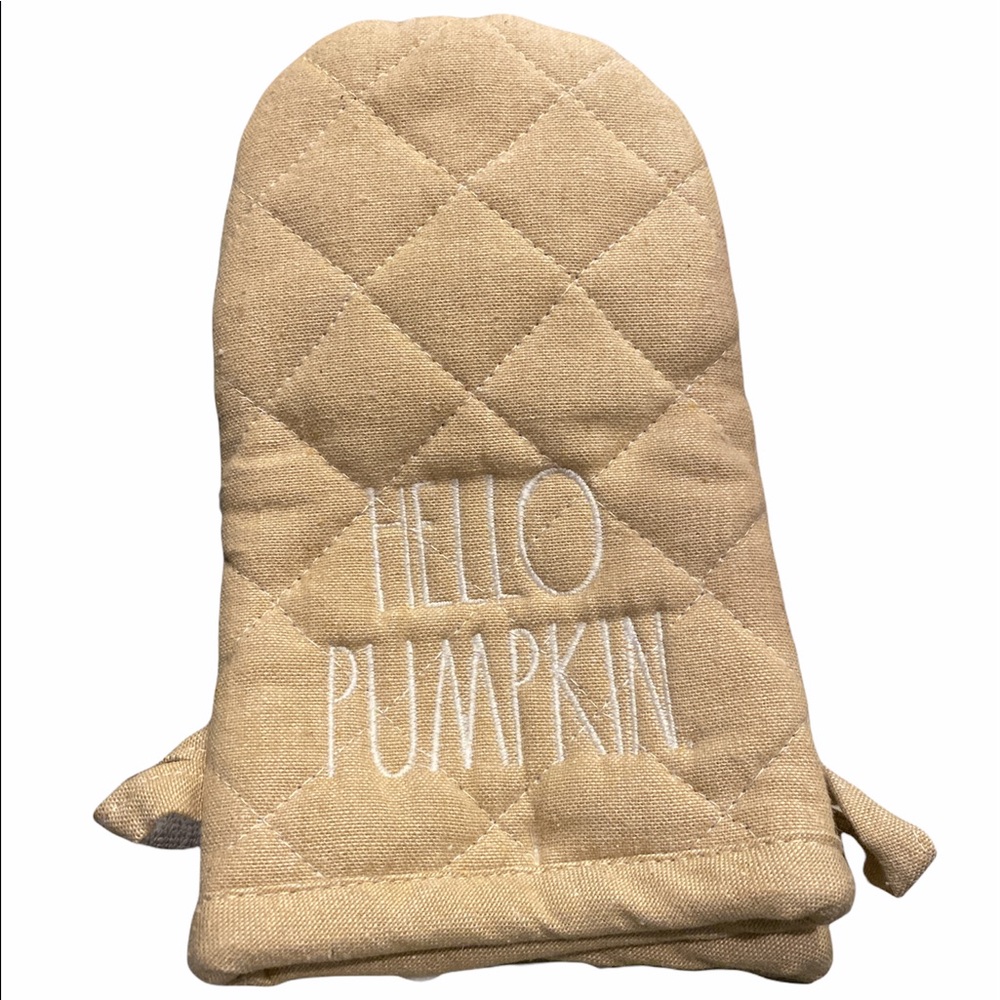 Rae Dunn HELLO PUMPKIN mini mitts set of 2